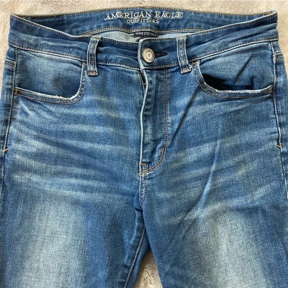 American Eagle Super Stretch Hi-Rise Jegging Skinny Jean Stonewashed Medium 6 R - Picture 3 of 14
